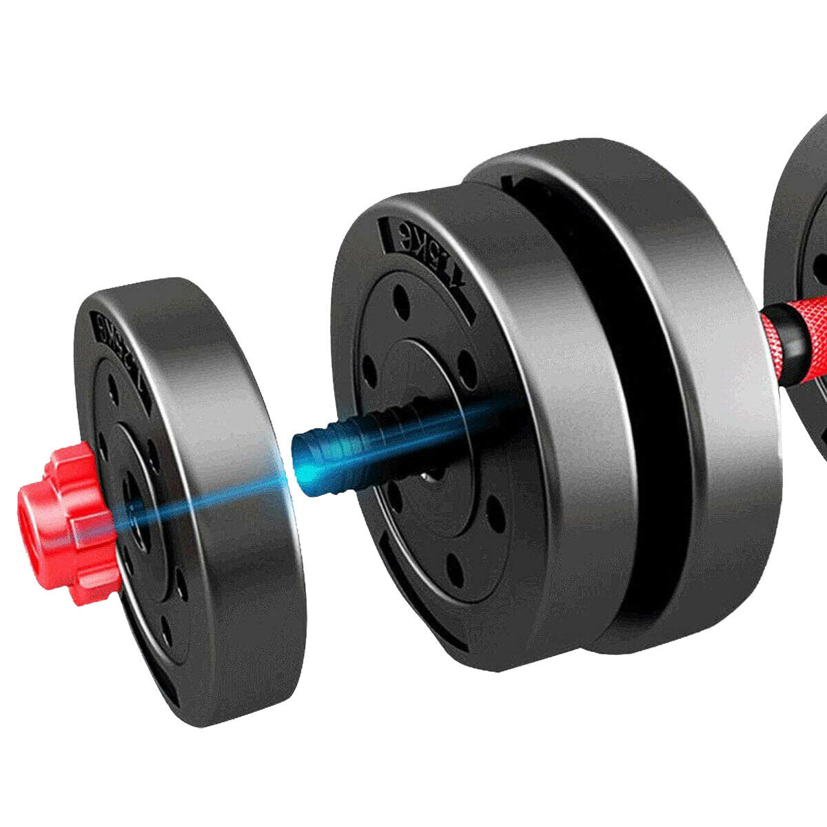 30kg Dumbbells and Barbells Set with Gloves Trenz