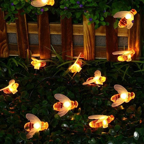 Honey Bee Outdoor Solar String LED Lights Trenz