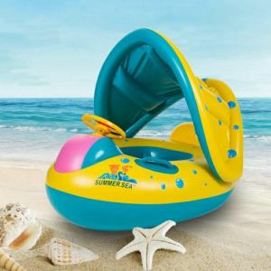 Inflatable Baby Float Boat With Sunshade
