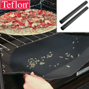 Set of 2 Teflon Oven Liners Catch drips from pies, roasts, or sauces two stick Sheets sheet sets Reusable protects Protectors protector protective protection protecting Protected protect pack ovens oven of non stick matt mats mat liner Heavy-Duty Heavy Duty cookware cooks cooking tools cooking cookers cooker cook bbqs BBQ 2x 2-pack