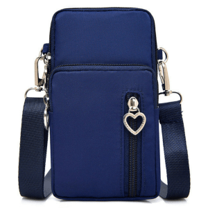 Blue Waterproof Mini Crossbody Bag Gorgeous cross body minimal, store your mobile phone, wallet, keys zip wallet trending stylish smartphone safe quality Pockets pocket mobiles mobilephone mobile phone iPhone handbag's handbag glamour fashionable fashion compartments Compact carry Body belongings bags accessories