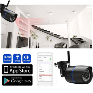 CCTV Bullet Outdoor Camera Monitor outside your home phone App supports Android Apple weatherproof wireless WiFi waterproof water resistant Vision smartphones smartphone smart phone smart security cameras Security phones phone outdoors outdoor night vision night network mobile phone mobile iPhone ip house HD cctv