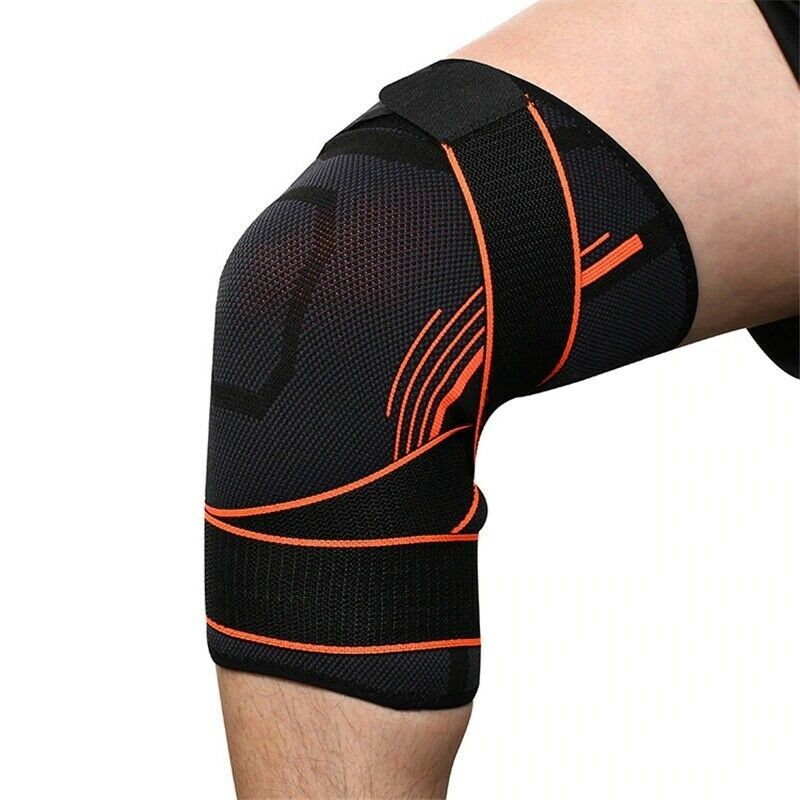 Compression Knee Support Sleeve with Adjustable Straps Sports Injury Brace