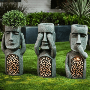 Easter Island LED Garden Flower Pots